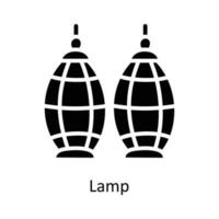 Lampe Vektor solide Symbol Design Illustration. Weihnachten Symbol auf Weiß Hintergrund eps 10 Datei