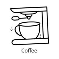 Kaffee Vektor Gliederung Symbol Design Illustration. Haushalt Symbol auf Weiß Hintergrund eps 10 Datei