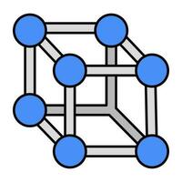 ein Symbol Design von Kristall Gitter vektor