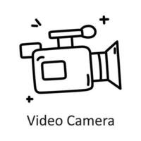 Video Kamera Vektor Gliederung Symbol Design Illustration. Kommunikation Symbol auf Weiß Hintergrund eps 10 Datei