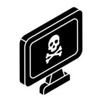 ein eben Design Symbol von Netz hacken vektor