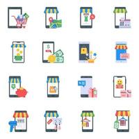 Shopping-Apps-Elemente vektor