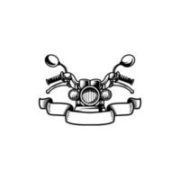 handgezeichnetes Design der Retro-Weinleseillustration des Motorrads vektor
