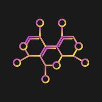Vektorsymbol für die Molekülstruktur vektor
