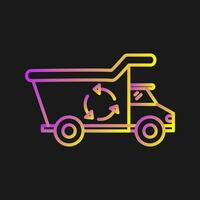 Recycling-LKW-Vektorsymbol vektor