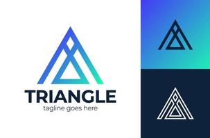 Dreiecksbuchstabe ein Logo. ein Brief Dreifaltigkeit Symbol Vektor Logo Vorlage Illustration Design.