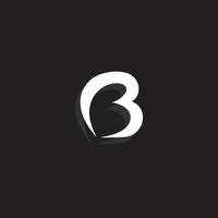 bokstaven b design, minimal, initial, monogram, ikon, logotyp, mall, vektor, premium business typsnitt. vektor