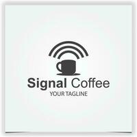 signal kaffe logotyp premie elegant mall vektor eps 10