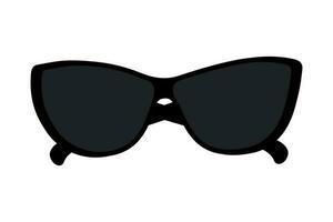 abstrakt stiliserade solglasögon med mörk linser i svart ram. Hej sommar. solglasögon dag. vektor. vektor