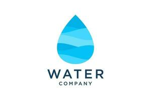 abstrakt Blau Wasser tropfen. Vektor Logo Design Vorlage.