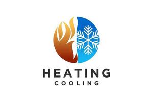 hvac Logo Design, Heizung Belüftung und Luft Konditionierung. vektor