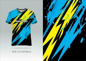 T-Shirt Sport abstrakt Textur Fußbal Design zum Rennen Fußball Spielen Moto-Cross Spielen vektor