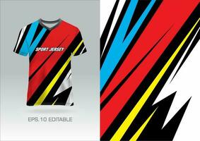 T-Shirt Sport abstrakt Textur Fußbal Design zum Rennen Fußball Spielen Moto-Cross Spielen vektor