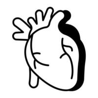 perfekt design ikon av hjärta vektor
