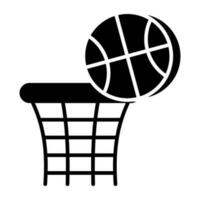 Basketball Tor Symbol im editierbar Stil vektor