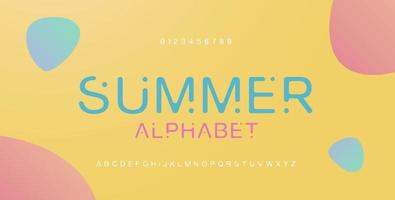 minimal typsnitt kreativa moderna alfabetet. typografi med prick regelbundet och nummer. minimalistisk stil typsnitt. vektor