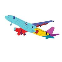 färgrik flygplan vektor illustration
