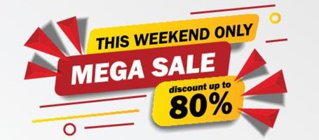 Super Big Mega Sale Banner Poster Promotion vektor