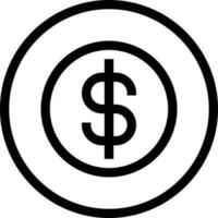 Dollar-Vektorillustration auf einem Hintergrund. hochwertige Symbole. Vektorsymbole für Konzept und Grafikdesign. vektor