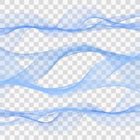Abstrakter blauer stilvoller Wellensatzhintergrund vektor