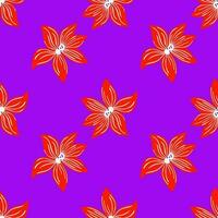 süß stilisiert Knospe Blumen Hintergrund. abstrakt Blume nahtlos Muster im einfach Stil. vektor