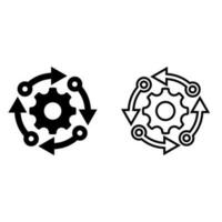 kreativitet vektor ikon uppsättning. aning relaterad illustration tecken samling. innovation symbol eller logotyp.