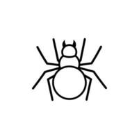 Spindel vektor ikon. halloween illustration tecken. insekt symbol. spindelnät logotyp.