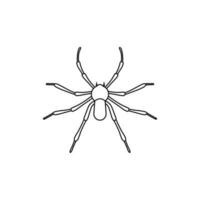 Spinne Vektor Symbol. Halloween Illustration unterzeichnen. Insekt Symbol. Spinnennetz Logo.