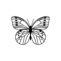 Schmetterling Vektor Symbol. Insekt Illustration unterzeichnen. Motte Symbol.