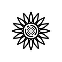 Sonnenblume Symbol Vektor. Blume Illustration unterzeichnen. Garten Symbol. Schönheit Logo. vektor