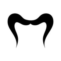 mustasch vektor ikon. frisör illustration tecken. frisyr symbol eller logotyp.