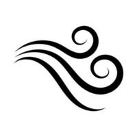 Wind Symbol Vektor. Wetter Illustration unterzeichnen. Welle Symbol oder Logo. vektor