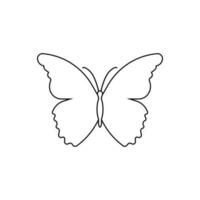 Schmetterling Vektor Symbol. Insekt Illustration unterzeichnen. Motte Symbol.