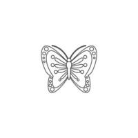 Schmetterling Vektor Symbol. Insekt Illustration unterzeichnen. Motte Symbol.