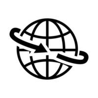 värld Karta vektor linje ikoner. navigering illustration tecken. klot symbol.