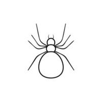 Spinne Vektor Symbol. Halloween Illustration unterzeichnen. Insekt Symbol. Spinnennetz Logo.