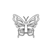 Schmetterling Vektor Symbol. Insekt Illustration unterzeichnen. Motte Symbol.