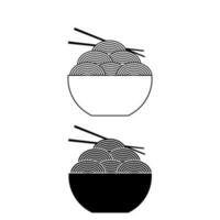 spaghetti ikon vektor uppsättning. pasta illustration tecken samling. snabb mat symbol.