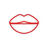 Lippen Symbol Vektor. Kuss Illustration Symbol. Frau unterzeichnen. Liebe Logo. vektor