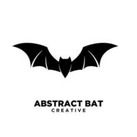 abstrakt fladdermöss svart logo ikon design vektor illustration mall