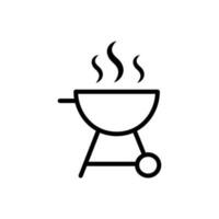 Grill Vektor Symbol. Grill Illustration unterzeichnen. Grill Symbol.