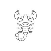 Skorpion Vektor Symbol. vergiften Illustration unterzeichnen. Insekt Symbol oder Logo.