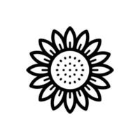 Sonnenblume Symbol Vektor. Blume Illustration unterzeichnen. Garten Symbol. Schönheit Logo. vektor