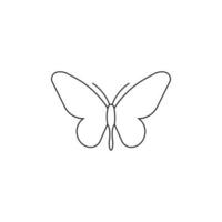 Schmetterling Vektor Symbol. Insekt Illustration unterzeichnen. Motte Symbol.