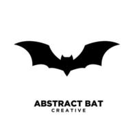 abstrakt fladdermöss svart logo ikon design vektor illustration mall
