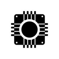 Chip Vektor Symbol. Mikrochip Illustration Symbol. Zentralprozessor unterzeichnen. Ader Logo.