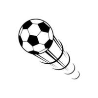 fotboll boll ikon vektor. fotboll sparka illustration tecken. mål symbol eller logotyp. vektor