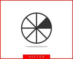 Tortendiagramm-Symbol. Kreisdiagrammvektor. Diagramme Diagramme Logo-Vorlage. vektor