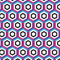 abstrakt sömlös geometrisk färg hexagonal mönster konst vektor. vektor