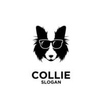 collie hund enkel logotyp design vektor